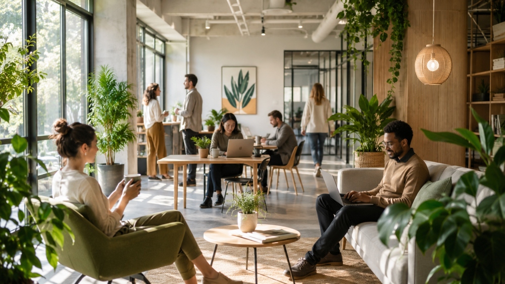 wellbeing in a coworking space and productivity
