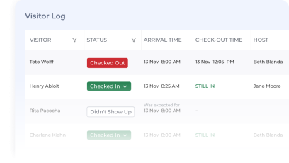 Visitor log