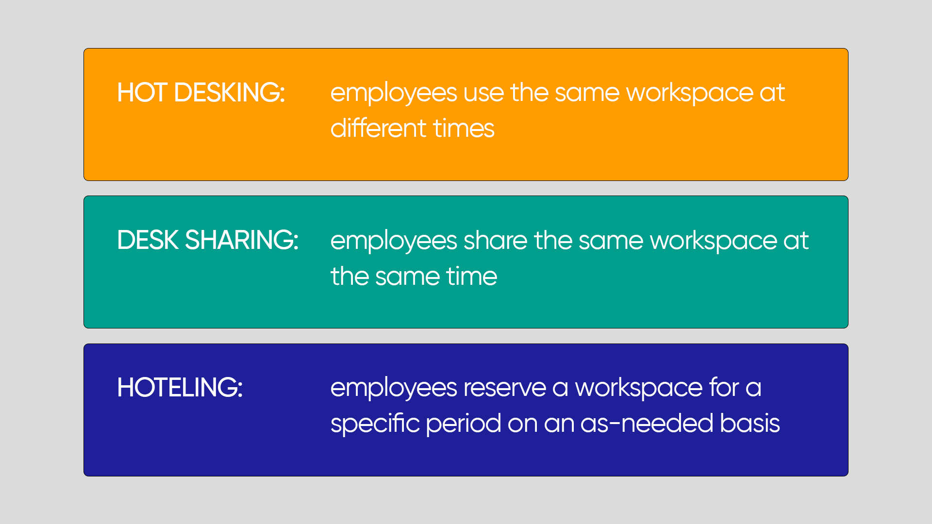 hot desking desk sharing and hoteling explanation