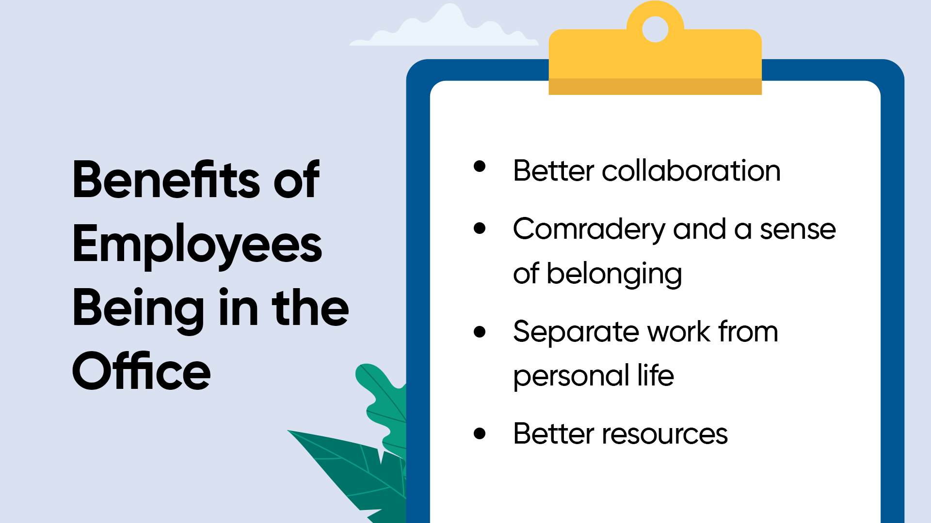 benefits of employees returning to the office