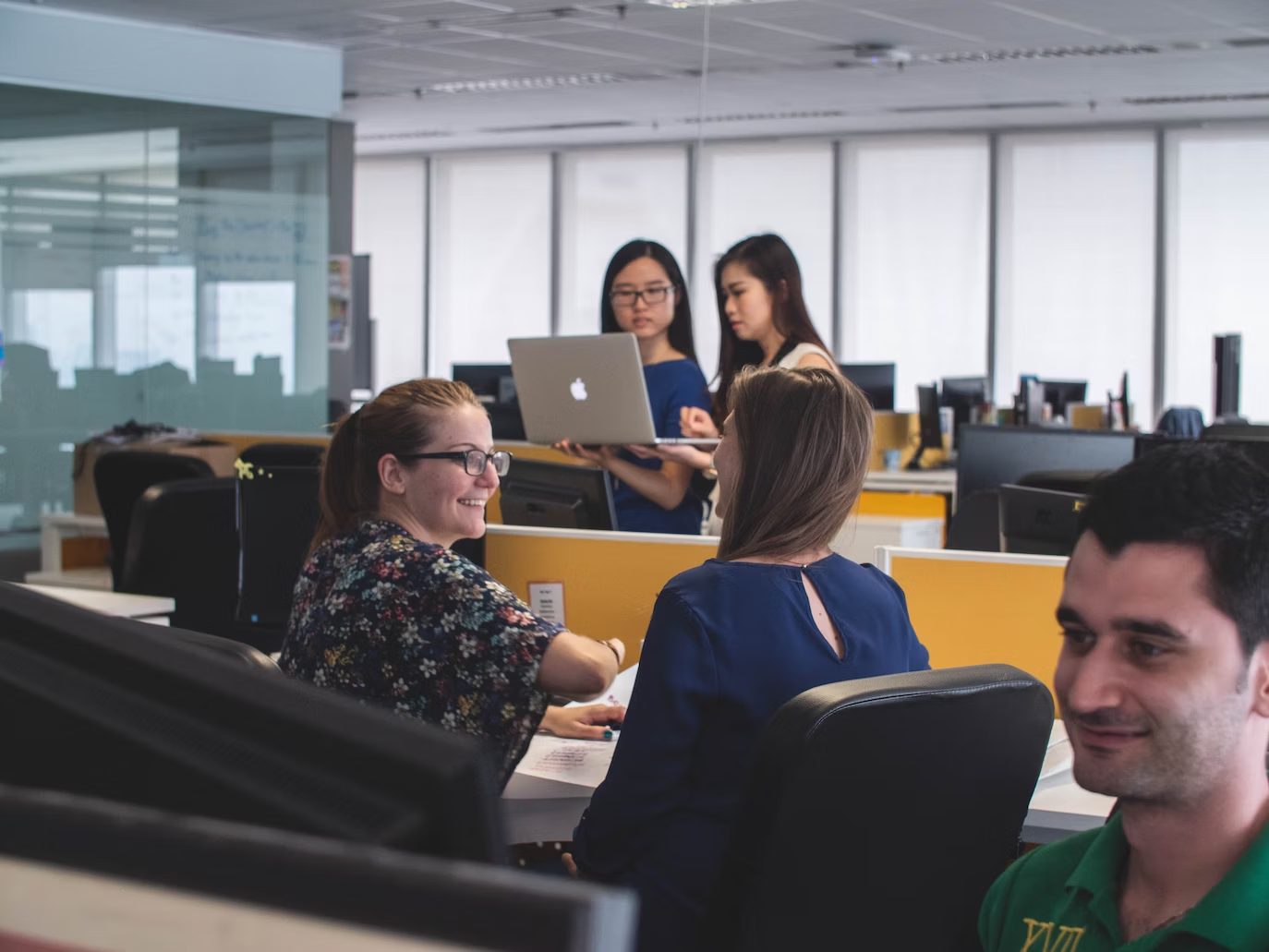 employees talking