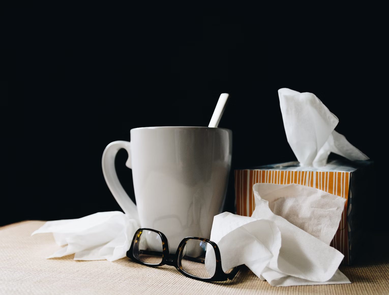 a mug and glasses
