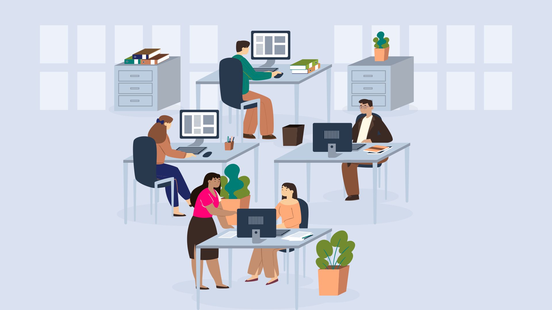 an office setting