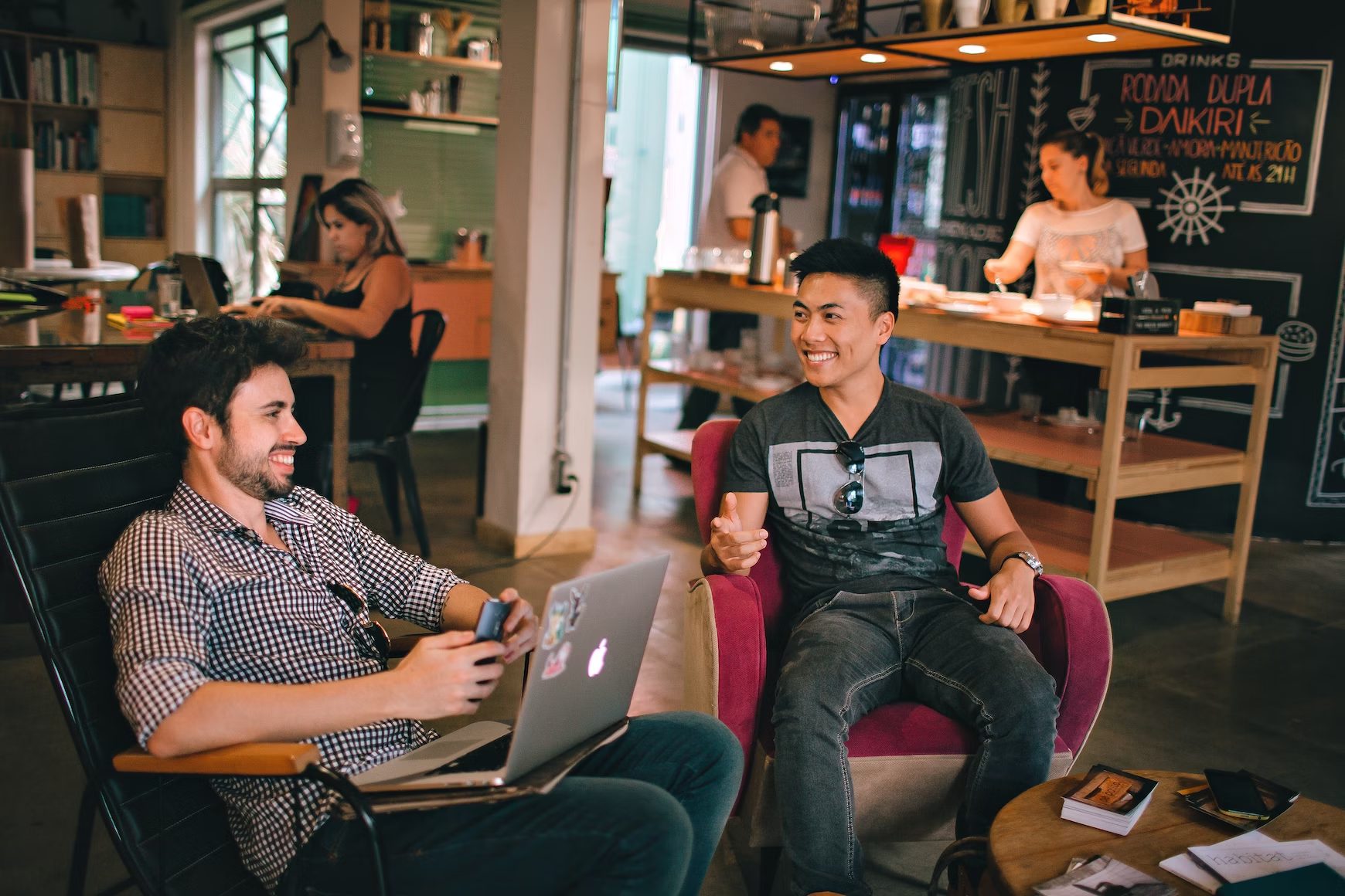 two guys in a coworking space