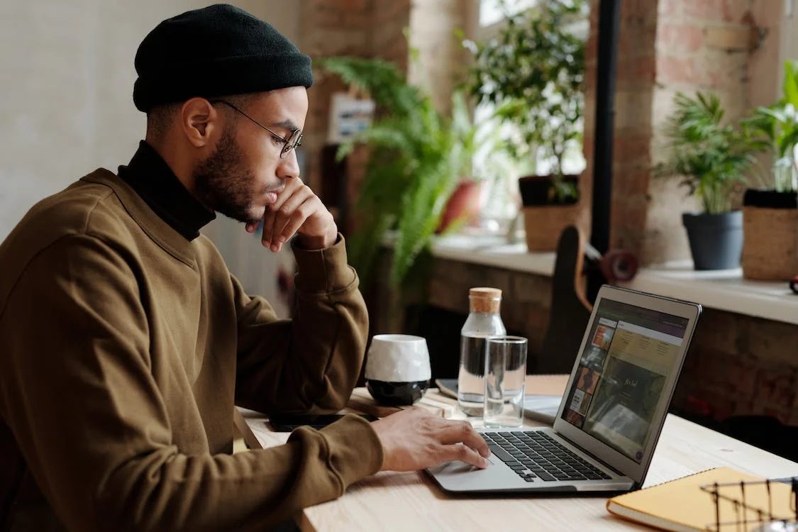 employee working at home