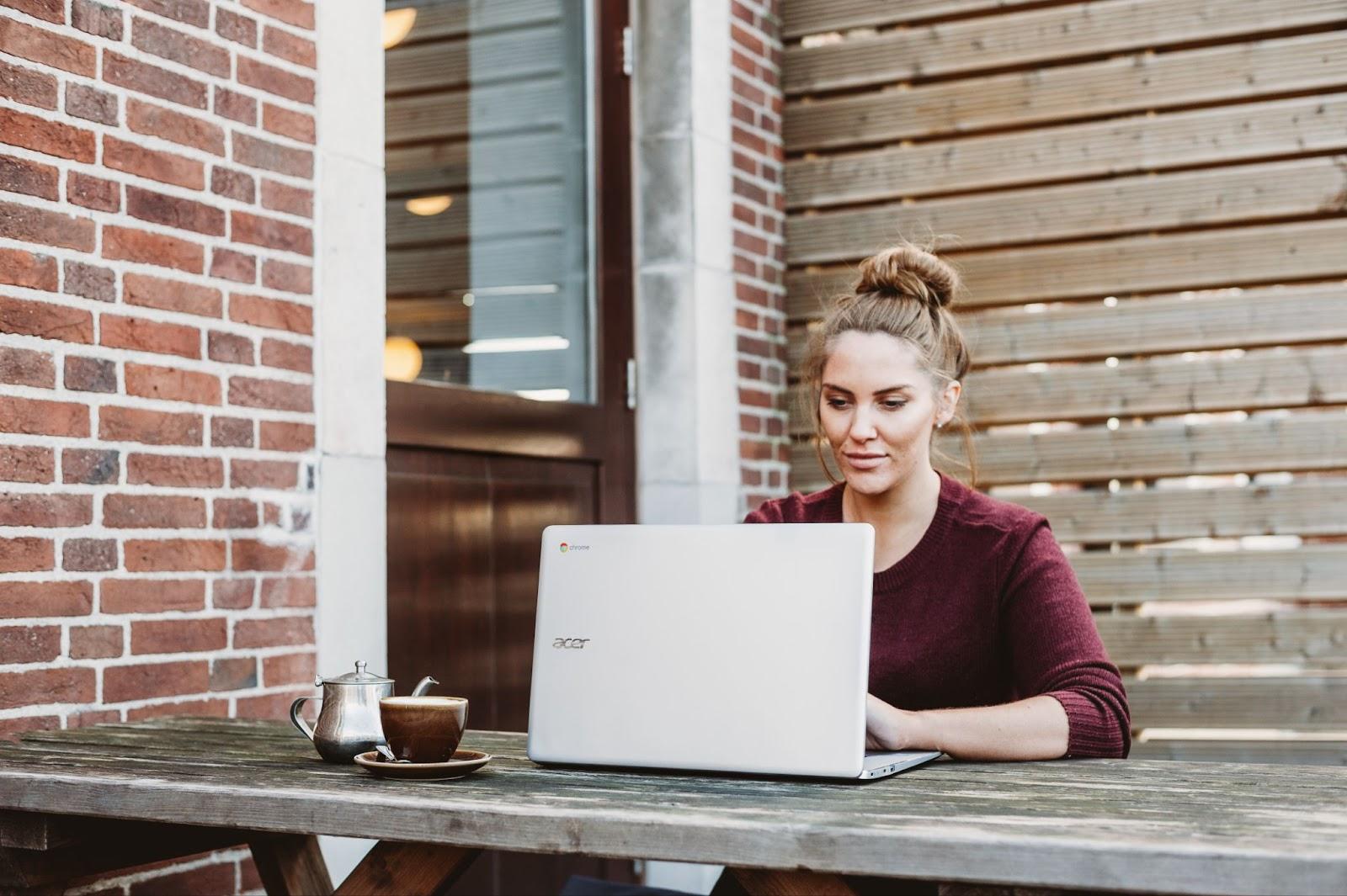 woman working