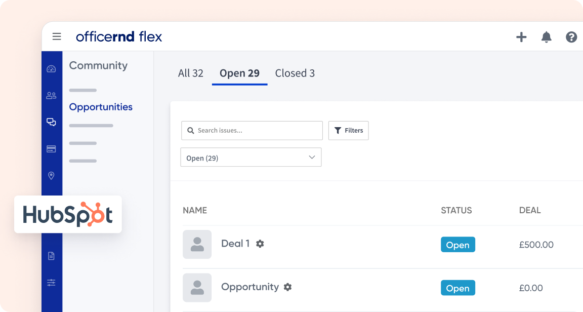 crm dashboard officernd flex