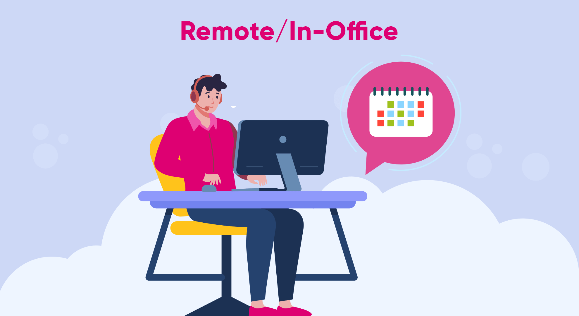 remote and in office work