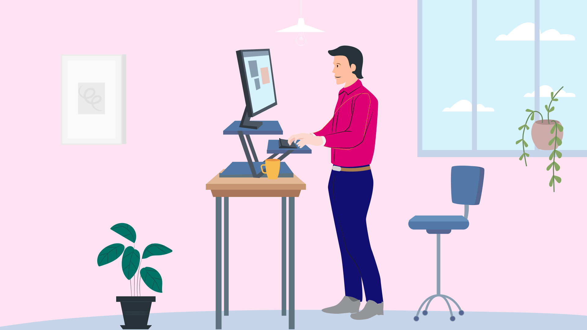 ergonomic desk