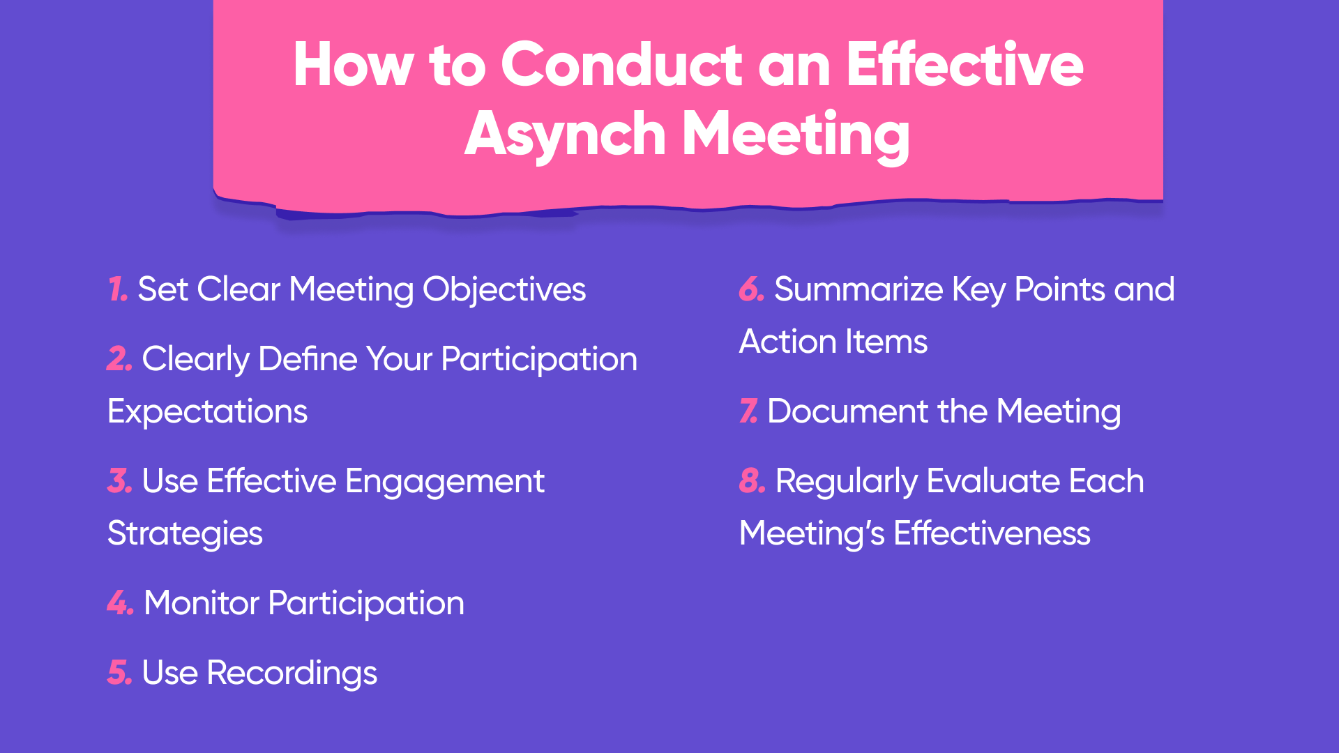 conducting effective asynchronous meetings
