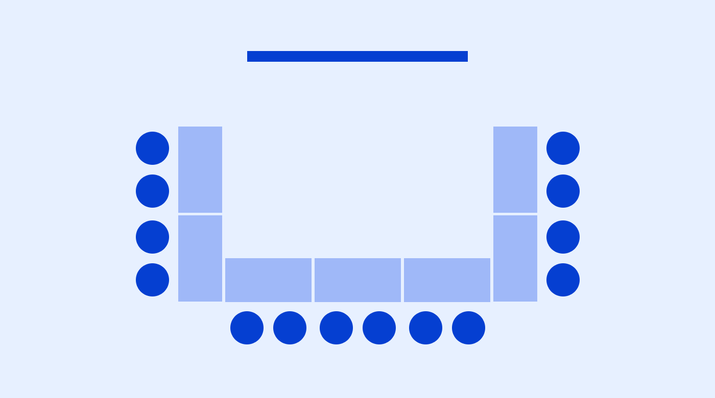 u shaped room