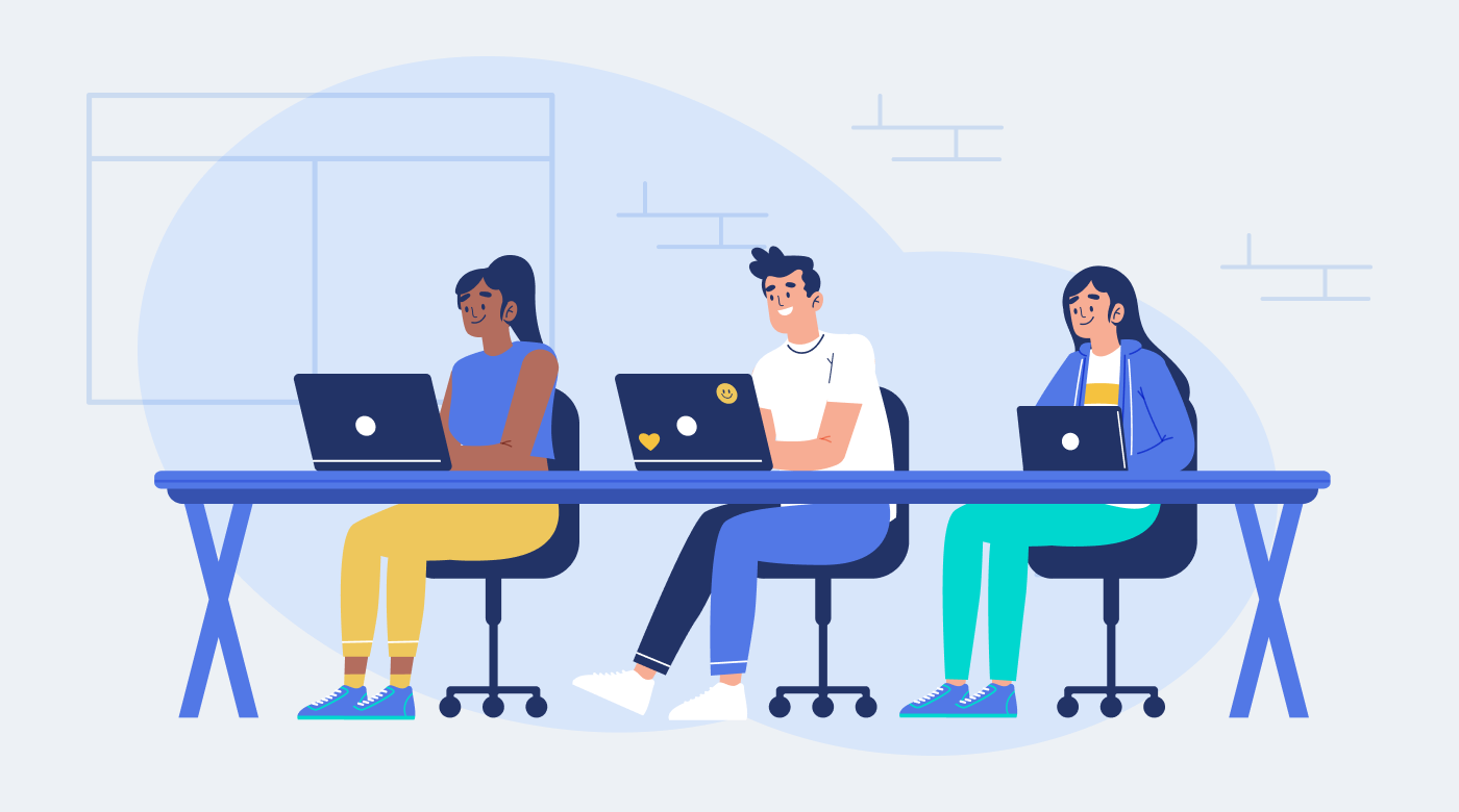 working from a coworking space