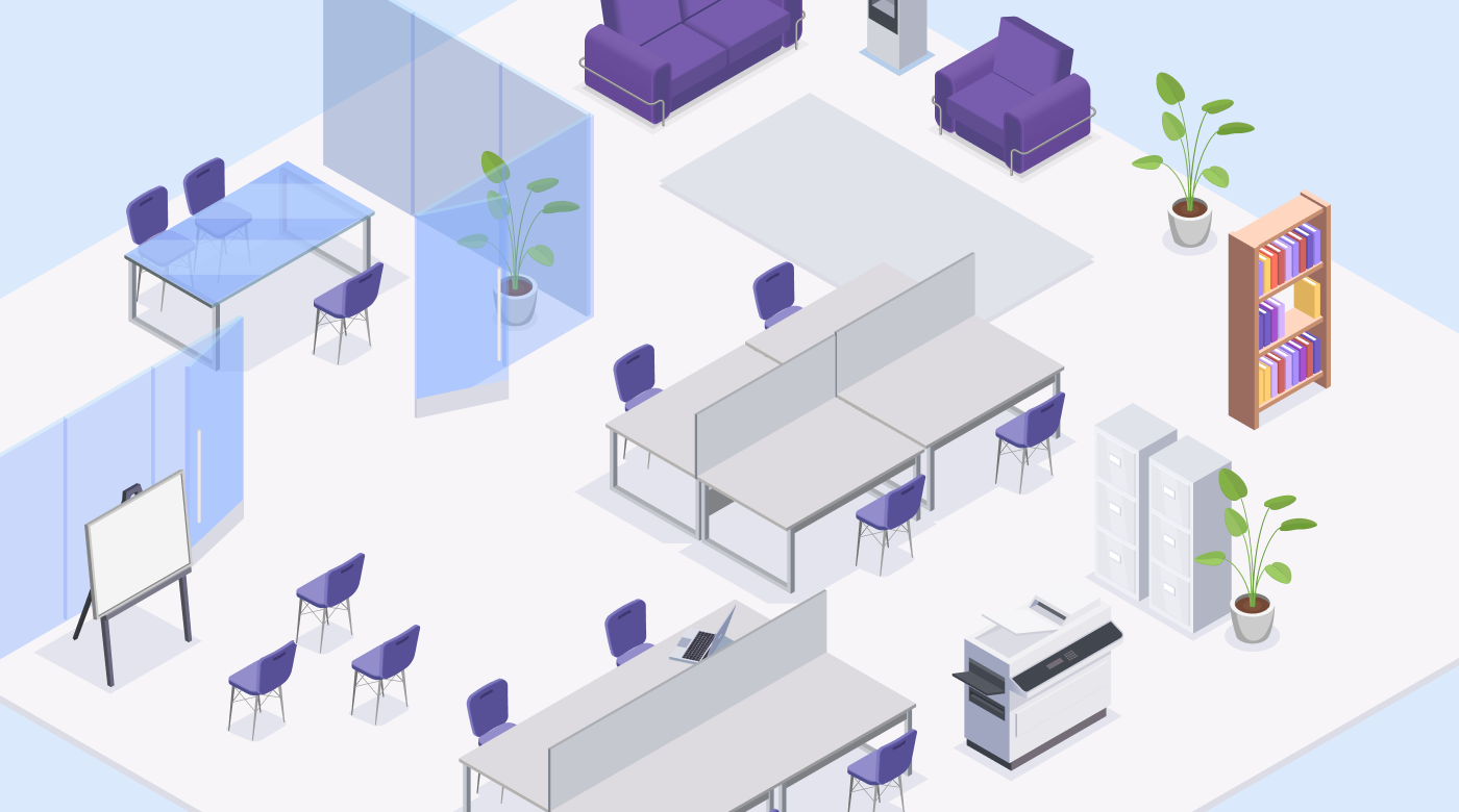 big coworking space floor plan
