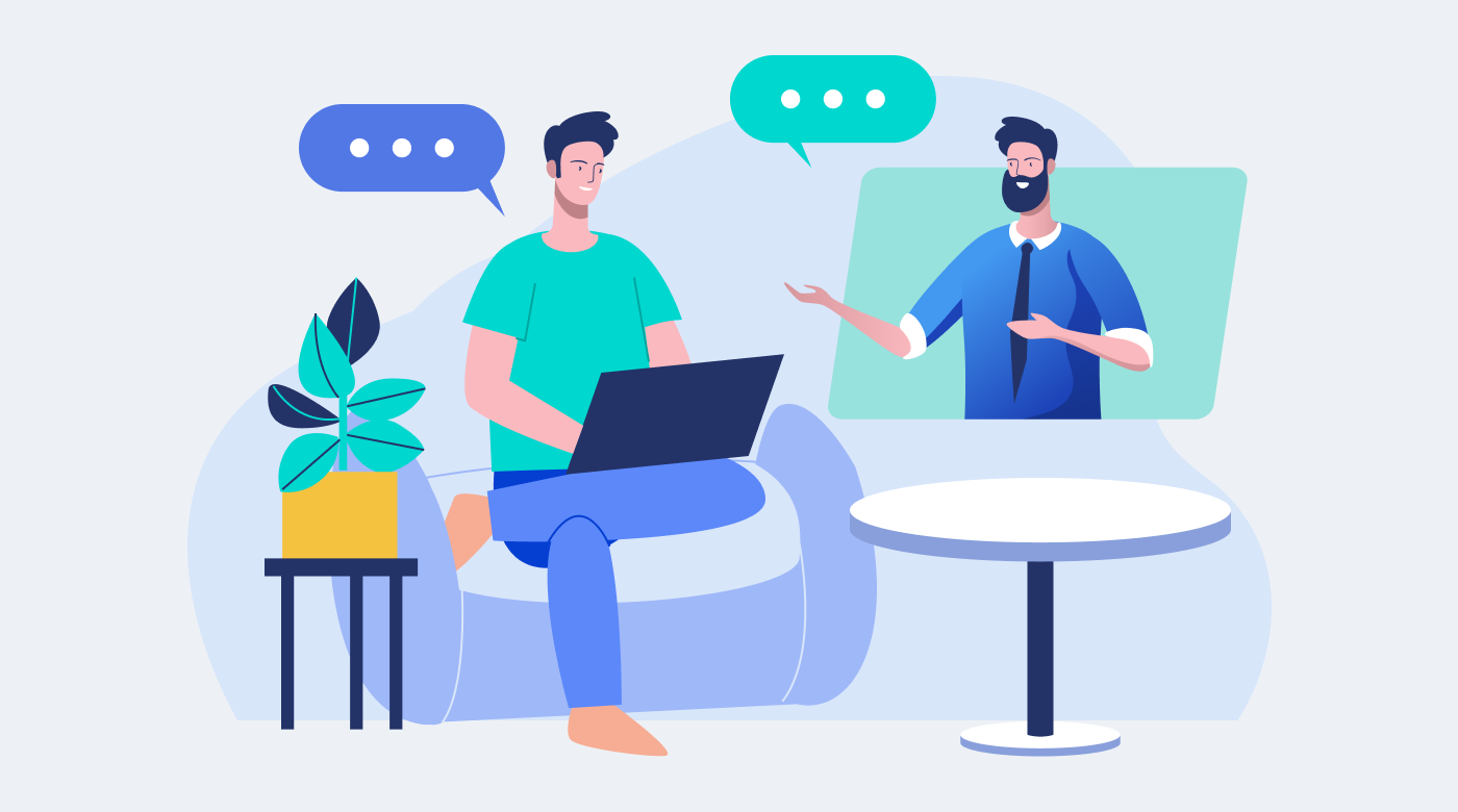 employees chatting