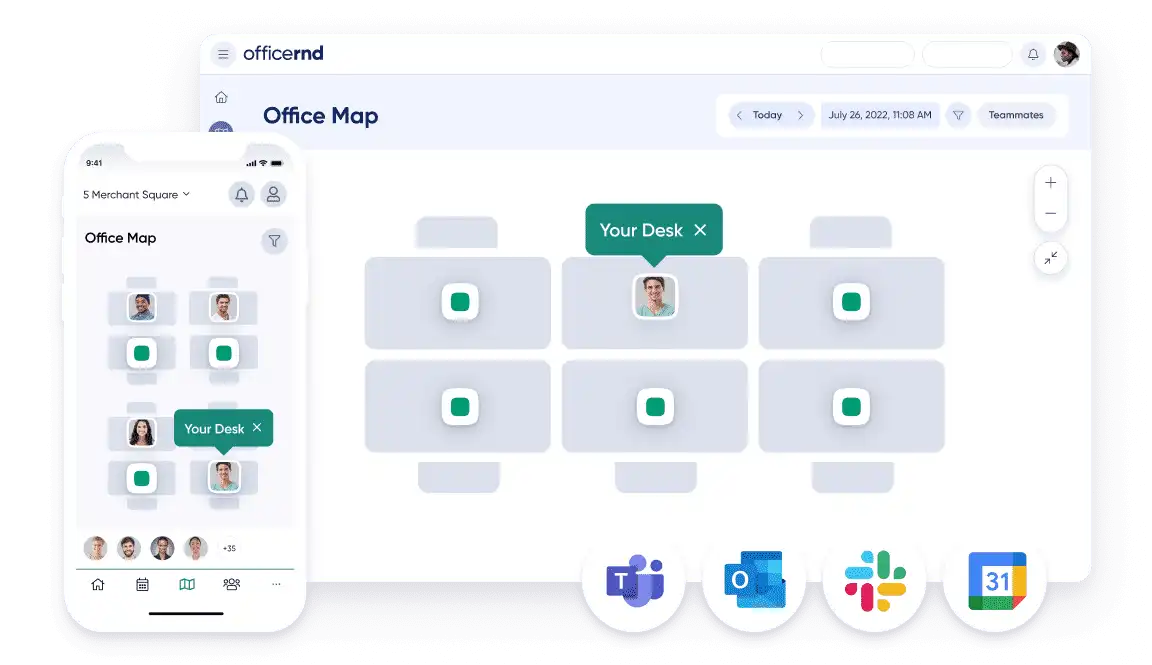 officernd hybrd dashboard for optimizing office space