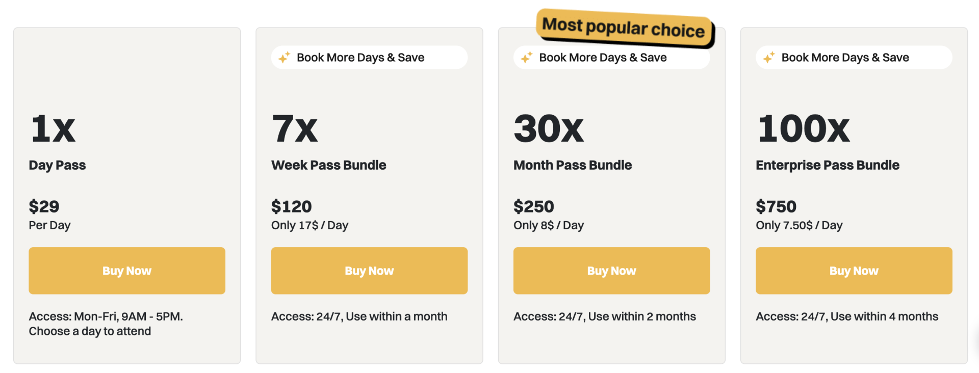 soho coworking space ecommerce platform for bookings
