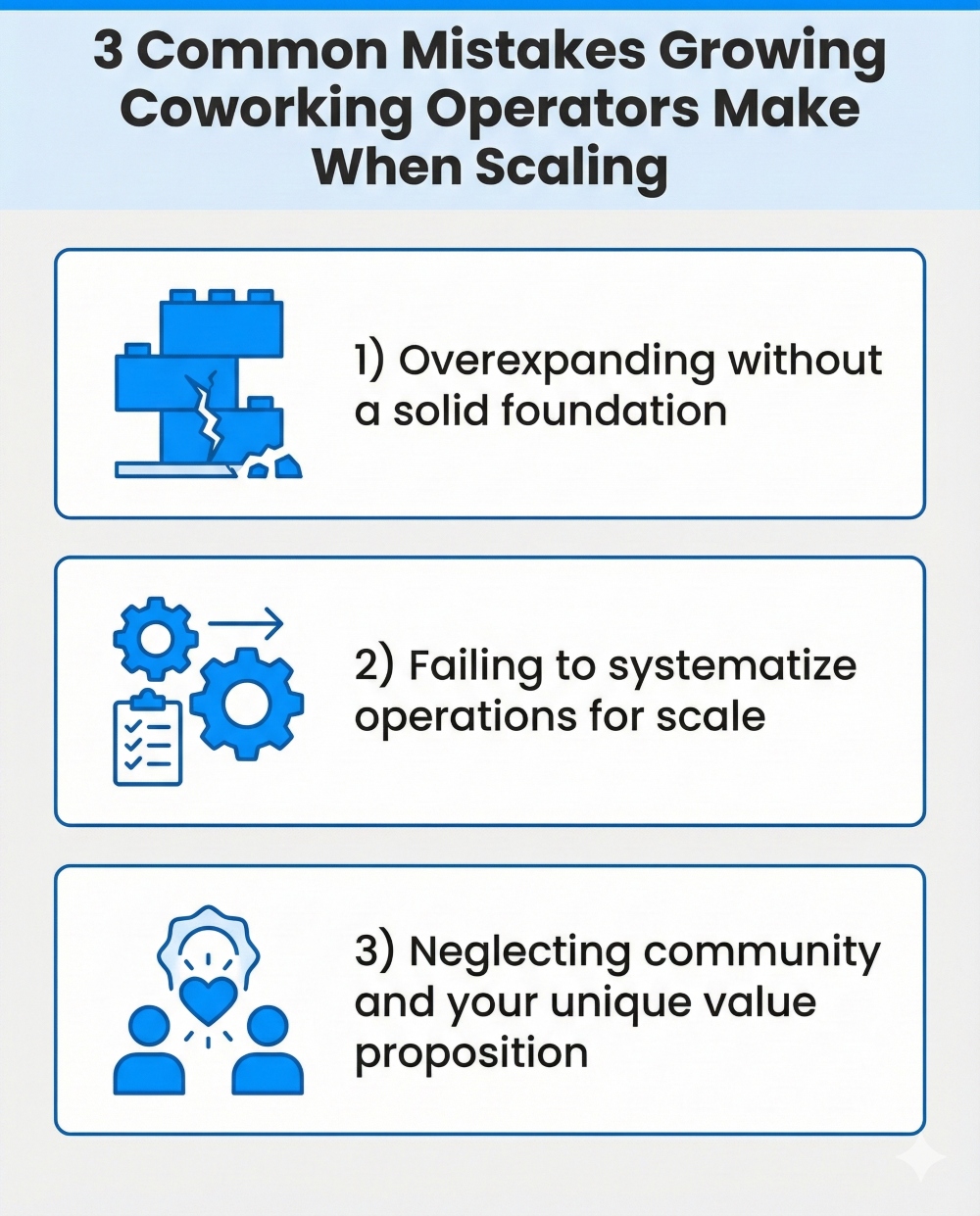 3 coworking scaling mistakes