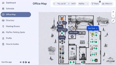 Officernd Workplace dashboard product screenshot